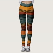 Warme Streifen Leggings (Vorderseite)