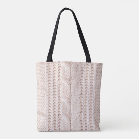 Warme Strick Tote Bag Tasche (Rückseite)