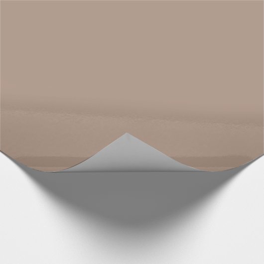 Warme Taupe hellbraune neutrale Solid-Farbe Geschenkpapier (Ecke)