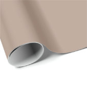 Warme Taupe hellbraune neutrale Solid-Farbe Geschenkpapier (Rolleneckpunkt)