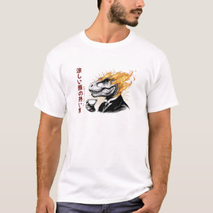 Warme Teezeit mit japanischem T-Rex - Eine fiery S T-Shirt