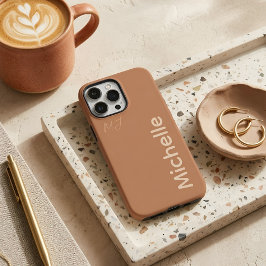 Warme Terrakotta- und Beige-Ästhetik mit individue iPhone 16 Pro Max Hülle