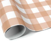 Warme Terrakotta- und weiße karierte Gingham  Geschenkpapier (Rolleneckpunkt)