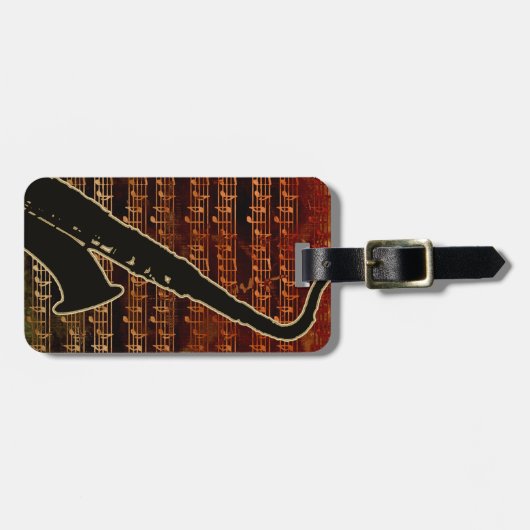 Warme Töne Saxophon ID280 Gepäckanhänger (Vorderseite horizontal)