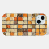 Warme Tones Retro-Mosaik-Gehäuse Case-Mate iPhone Hülle (Rückseite (Horizontal))