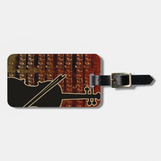 Warme Tones Violin ID280 Gepäckanhänger (Vorderseite horizontal)