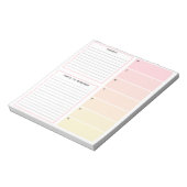 Warme Tones Weekekly Planning Notepad Notizblock (Rotiert)