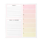 Warme Tones Weekekly Planning Notepad Notizblock (Vorderseite)