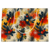 Warme Tones Weihnachtsgeschenke mit festem Blumens Große Geschenktüte (Vorderseite)