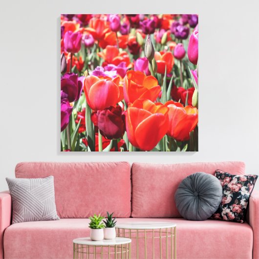 Warme Tulips Leinwanddruck (Insitu (Wohnzimmer))