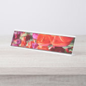 Warme Tulips Schreibtischnamensplakette (Vorderseite )