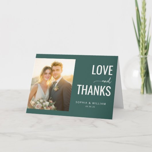 Warme Türkise Liebe Danke (Vorderseite)