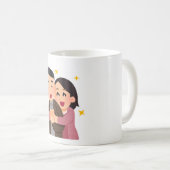 Warme Umarmung und funkelnde Freude Kaffeetasse (VorderseiteRechts)