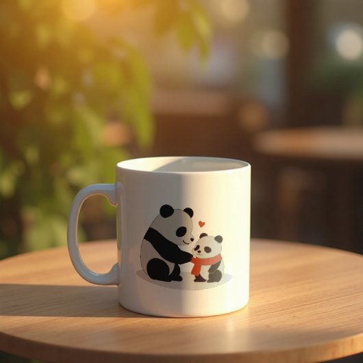 Warme Umarmungen, Panda Liebe Kaffeetasse