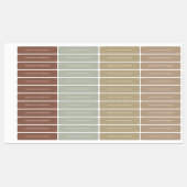 Warme und Coole Erde Tone Einfache wasserdichte Be Etiketten (Blatt)