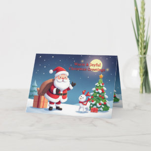 Warme und freudige Weihnachtsgrüße Karte