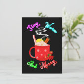 Warme und fröhliche Cinnamon Schneeflocken Weihnac Dankeskarte (Stehend Vorderseite)