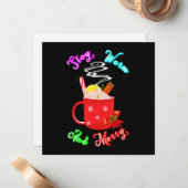 Warme und fröhliche Cinnamon Schneeflocken Weihnac Mitteilungskarte (Vorderseite/Rückseite Beispiel)