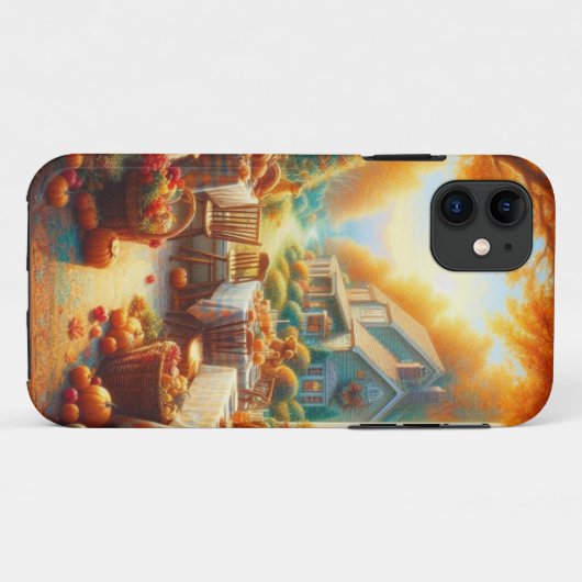 Warme und gemütliche Erntedank-Ansammlung Case-Mate iPhone Hülle (Rückseite (Horizontal))