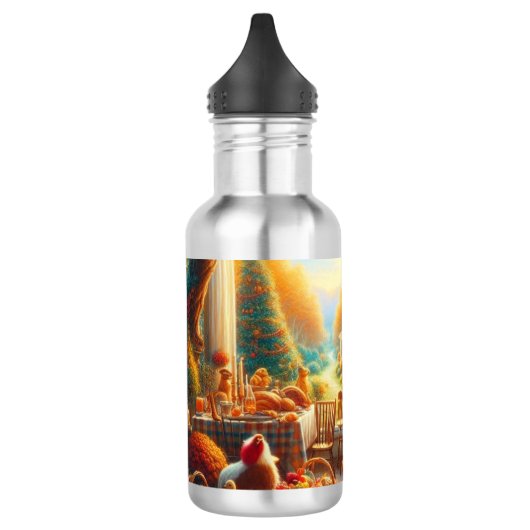 Warme und gemütliche Erntedank-Ansammlung Edelstahlflasche (Links)