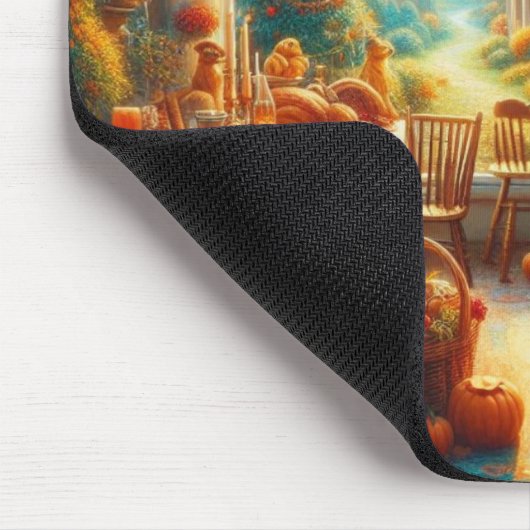 Warme und gemütliche Erntedank-Ansammlung Mousepad (Ecke)