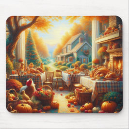Warme und gemütliche Erntedank-Ansammlung Mousepad