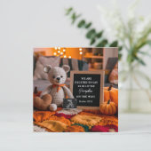 Warme und gemütliche Fall Schwangerschaft Ankündig Einladung (Stehend Vorderseite)