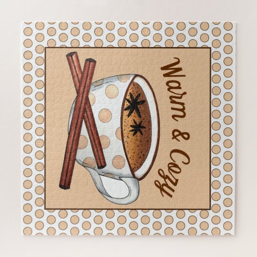 Warme und gemütliche indische Gewürze Tea Latte Cu Puzzle (Horizontal)
