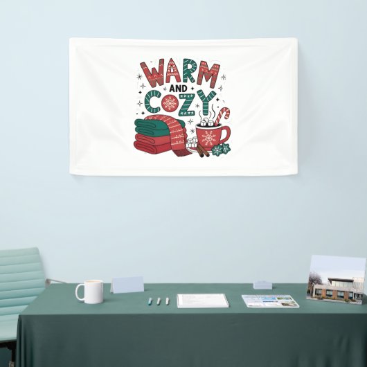 Warme und gemütliche Weihnachten heiße Cocoa Weihn Banner (Messeveranstaltung)