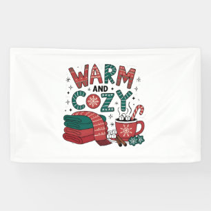 Warme und gemütliche Weihnachten heiße Cocoa Weihn Banner