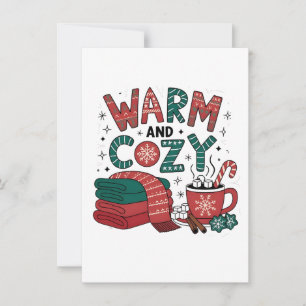 Warme und gemütliche Weihnachten heiße Cocoa Weihn Einladung