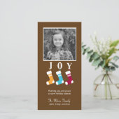 Warme und gemütliche Weihnachtsfotokarte Feiertagskarte (Stehend Vorderseite)