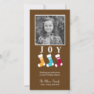 Warme und gemütliche Weihnachtsfotokarte Feiertagskarte