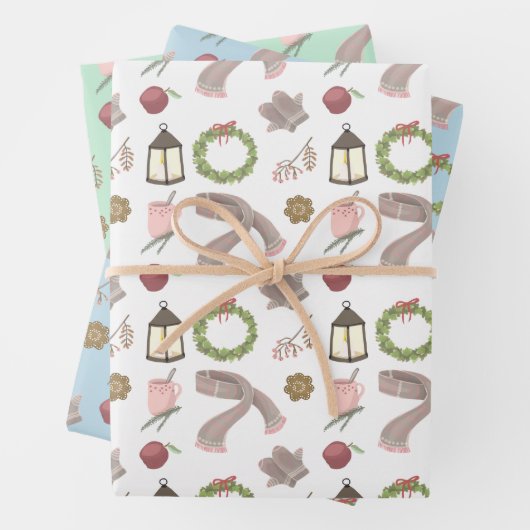 Warme und gemütliche Wintertage Geschenkpapier Set (Beispiel)