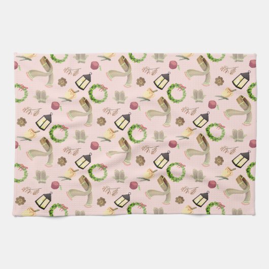 Warme und gemütliche Wintertage Geschirrtuch (Horizontal)