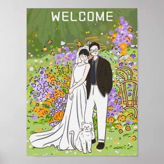 Wärme und Glück für Hochzeiten Poster (Vorne)