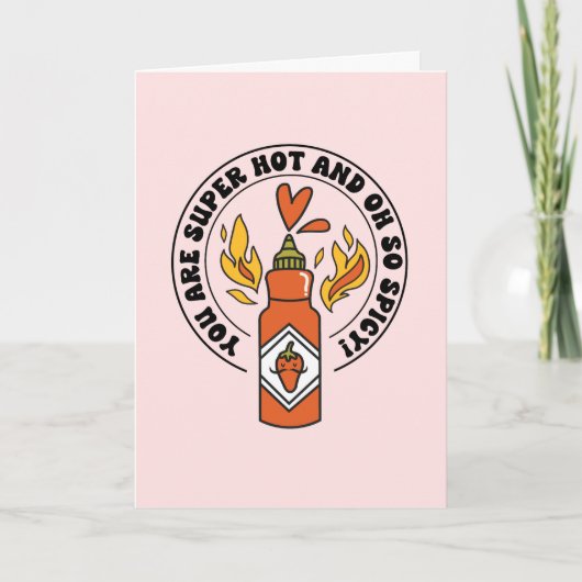 Warme und scharfe Sauce Valentine's Day Card Karte (Vorderseite)