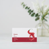 Warme und scharfe Visitenkarte (Stehend Vorderseite)