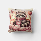 Warme und schwammige Raccoon-Valentine Kissen (Vorderseite)
