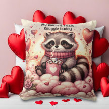 Warme und schwammige Raccoon-Valentine