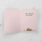 Warme und schwammige Wünsche Hundeschlittenkarte Karte (Innenseite)