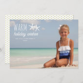 Warme Urlaubswünsche | Feierliche Foto Gruß Feiertagskarte (Vorne/Hinten)