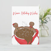 Warme Urlaubswünsche Feiertagskarte (Stehend Vorderseite)