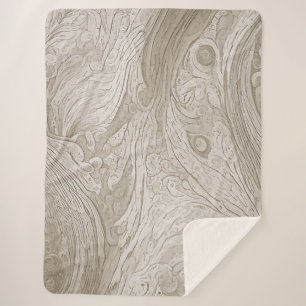 Warme Vintage-Alte-Holz-Inspirierte Decke Sherpadecke