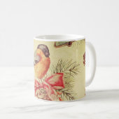 Warme Vintage Pine Holiday Illustration Kaffeetasse (VorderseiteRechts)