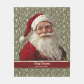 Warme Vintage Weihnachtsmann werfen Blanket Fleecedecke (Vorderseite)