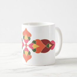 Warme, volkstümliche, florale, abstrakte Kaffeetas Kaffeetasse