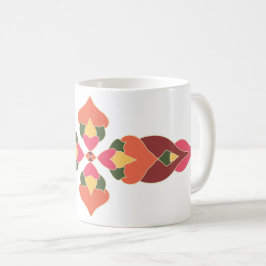 Warme, volkstümliche, florale, abstrakte Kaffeetas Kaffeetasse