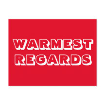 Warme Warm Regards rot, fett und modern