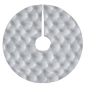 Warme weiche graue Imitate Velvet Polyester Weihnachtsbaumdecke (Vorderseite)